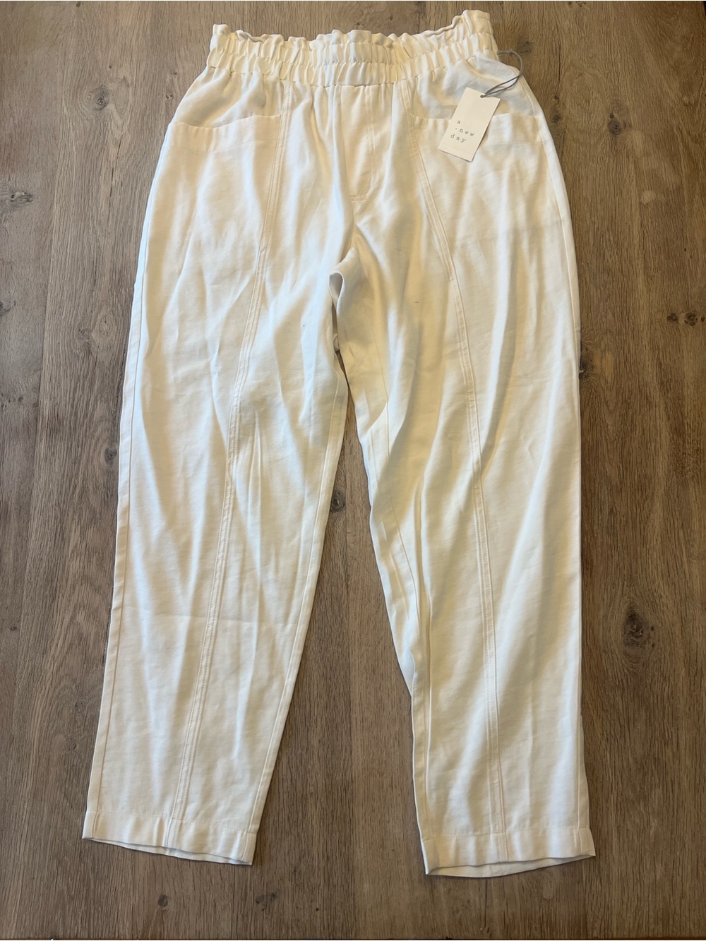a new day Cream Pull-On Elastic Waist Pants